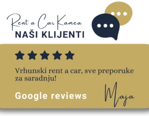 Rent a car Sarajevo Google review