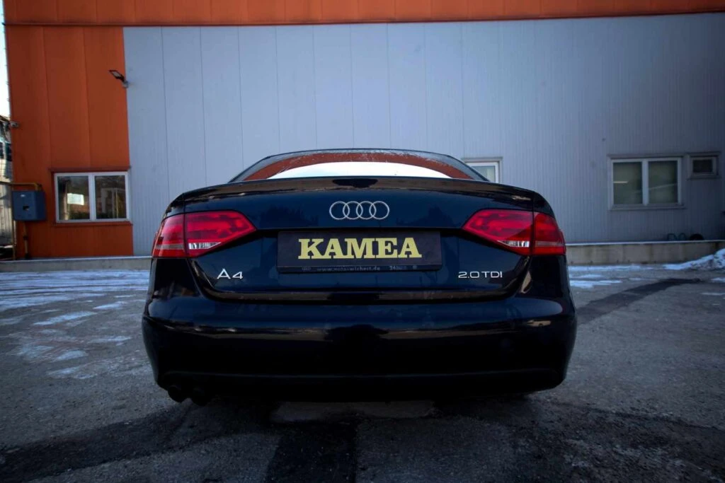 Parked Audi A4 Dark Blue for Rent a Car Sarajevo, Rent a Car Agency Kamea