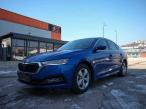 Škoda Octavia 2023 Blue parked for rent