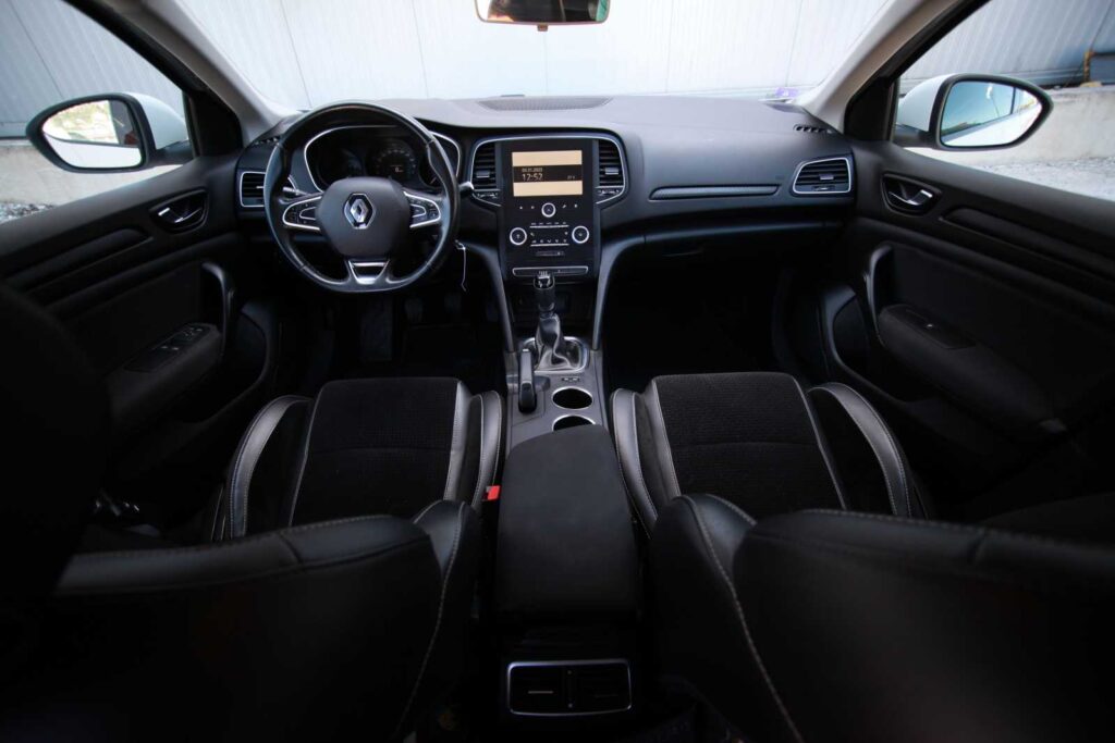 Parked Rent a Car Sarajevo Renault Megane White
