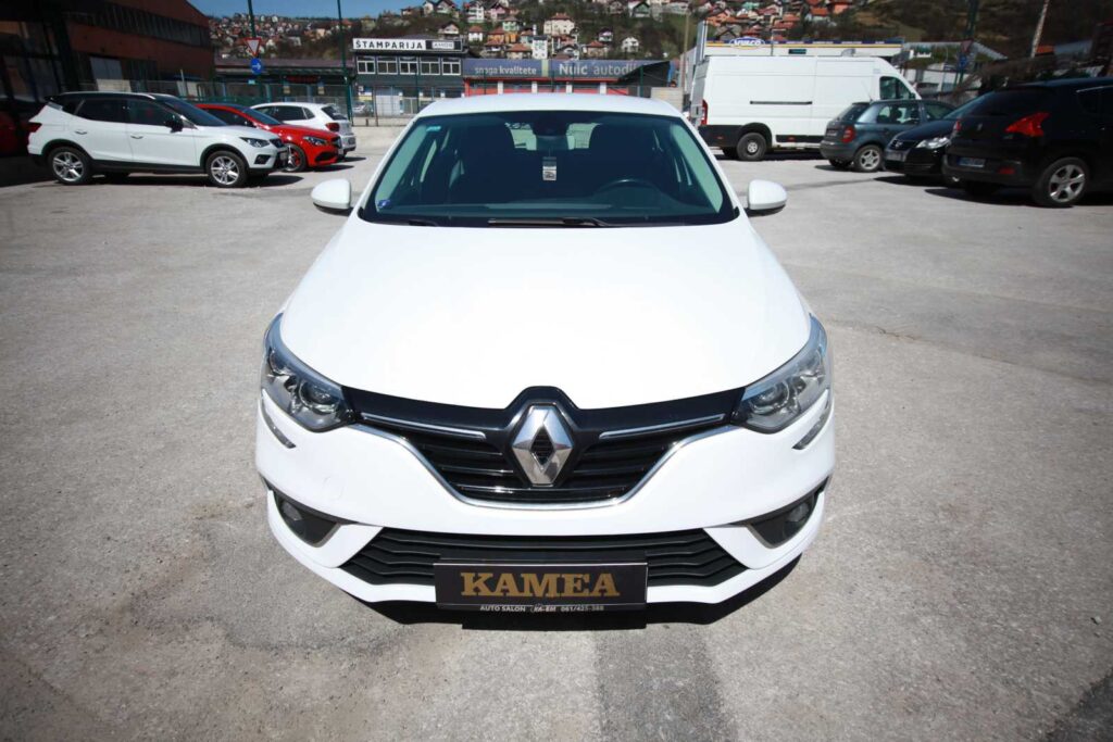 Parked Rent a Car Sarajevo Renault Megane White