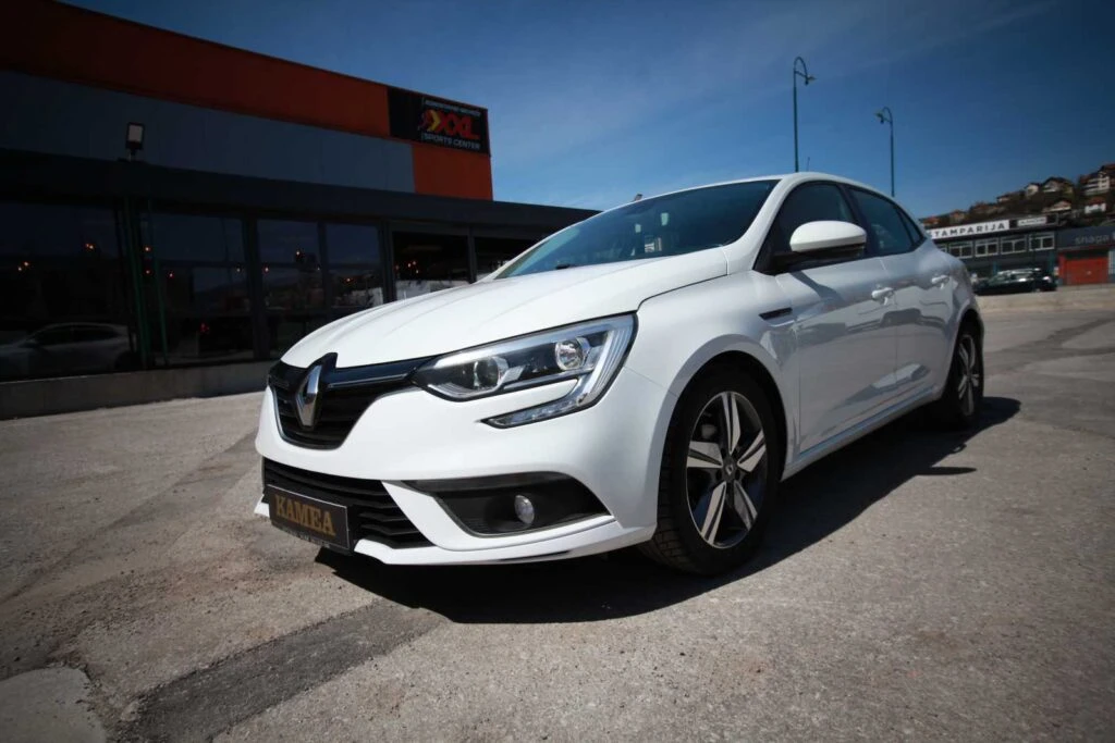 Parked Rent a Car Sarajevo Renault Megane White