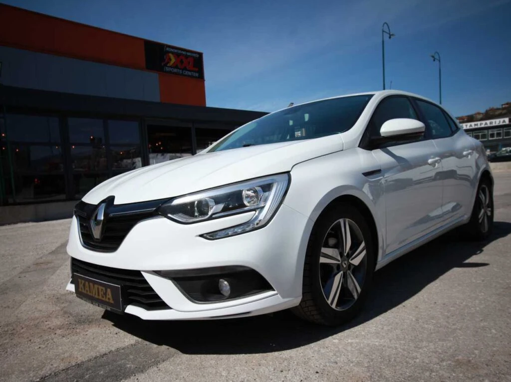Parked Rent a Car Sarajevo Renault Megane White
