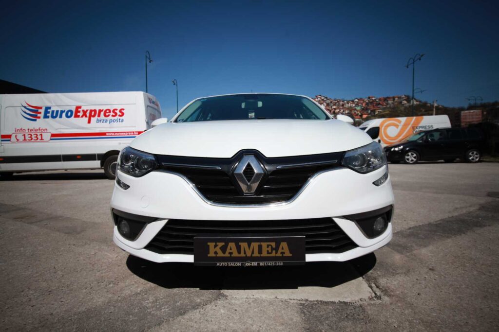 Parked Rent a Car Sarajevo Renault Megane White