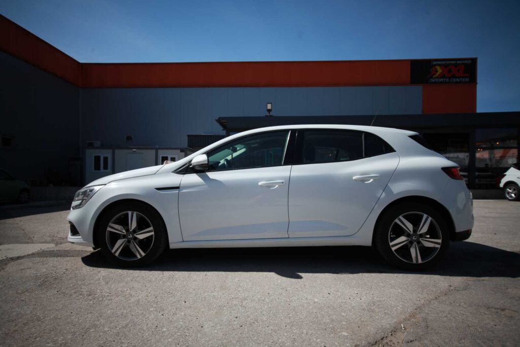 Parked Rent a Car Sarajevo Renault Megane White