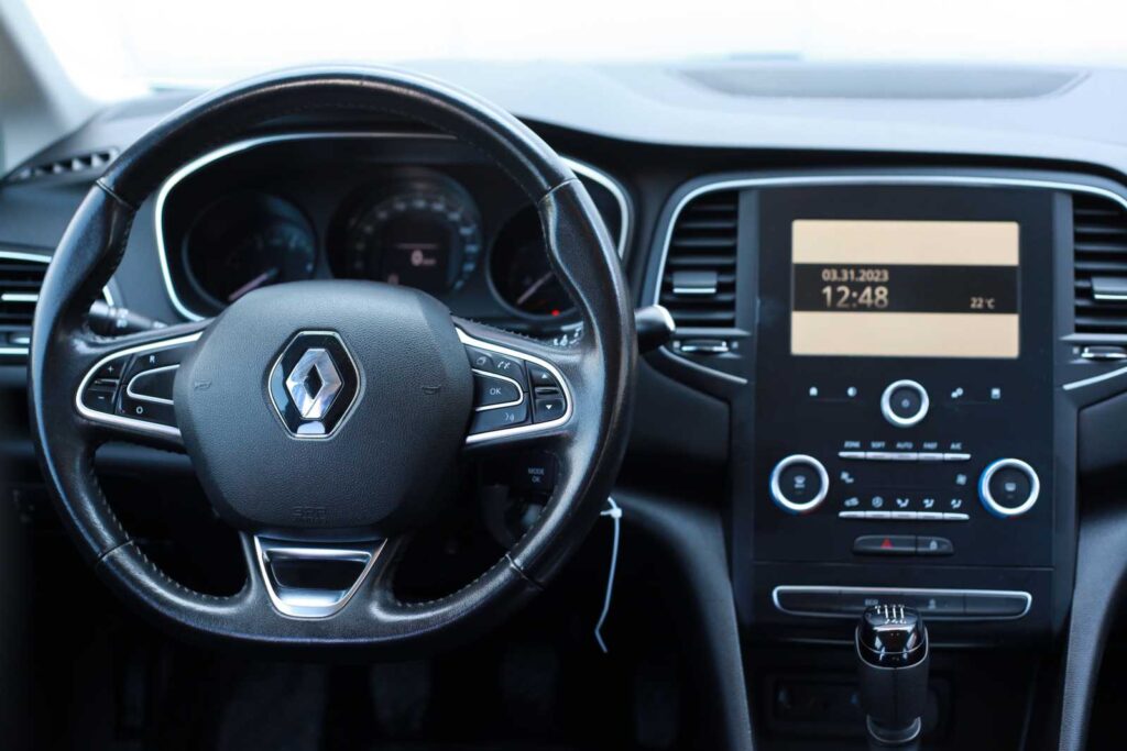 Parked Rent a Car Sarajevo Renault Megane White